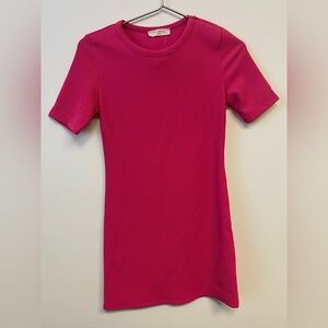 Elodie Fuchsia Ribbed Mini Dress